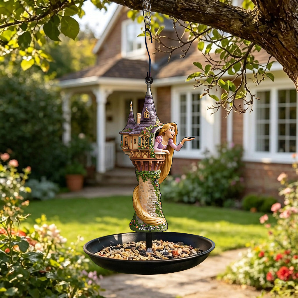 Magic Princess Castle - Personalized Beautiful Princess Bird Feeder/ Bath