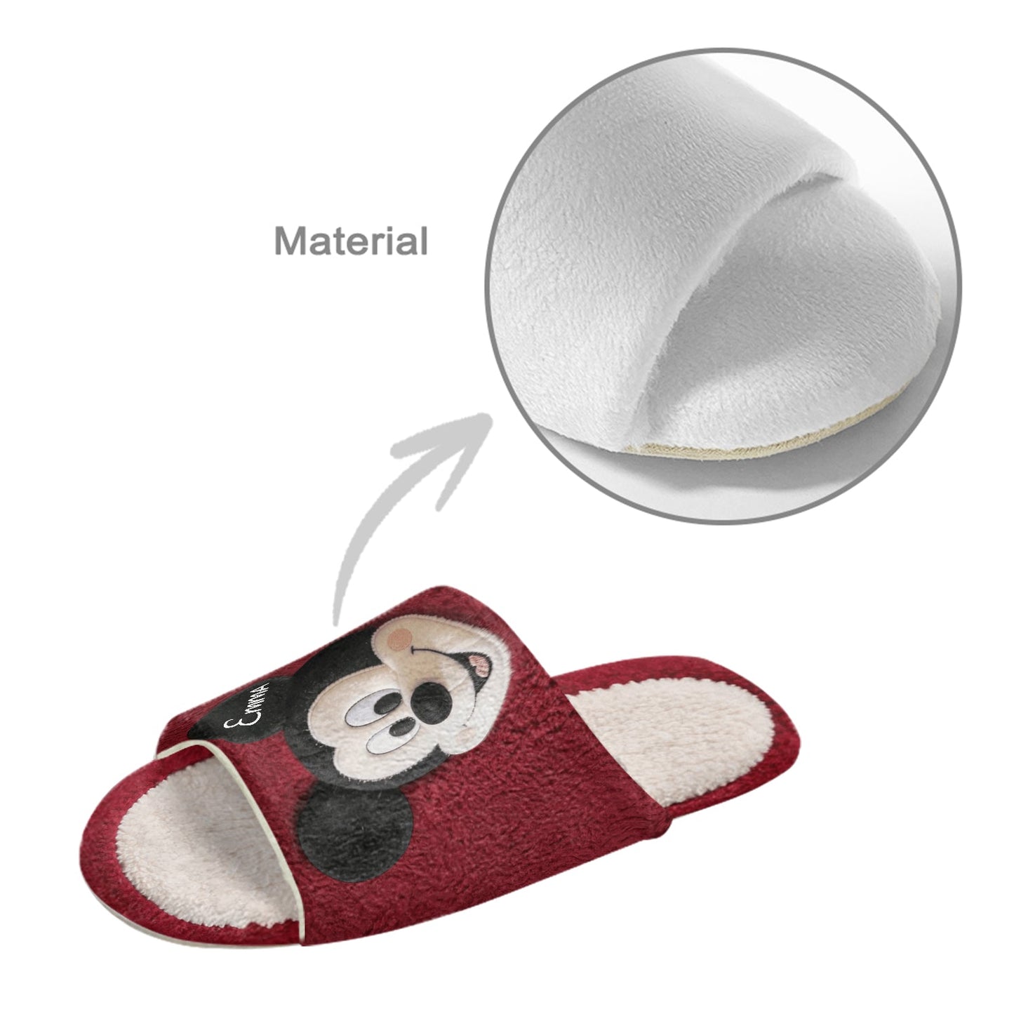Big Ears Duo - Personalized Mouse Open-Toe Slippers