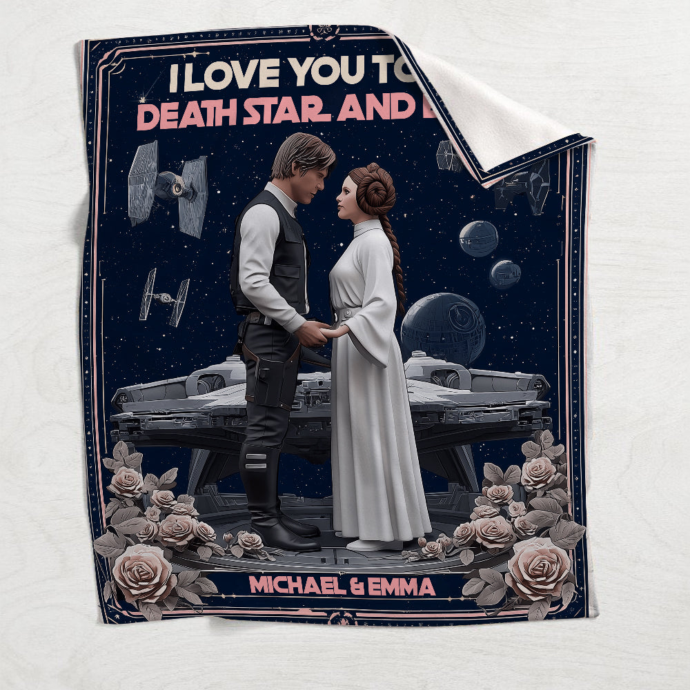 I Love You To The Death Star And Back - Personalized The Force Blanket