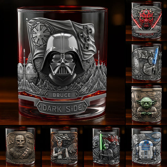 Wars Among The Star - Personalized The Force Whiskey Glass