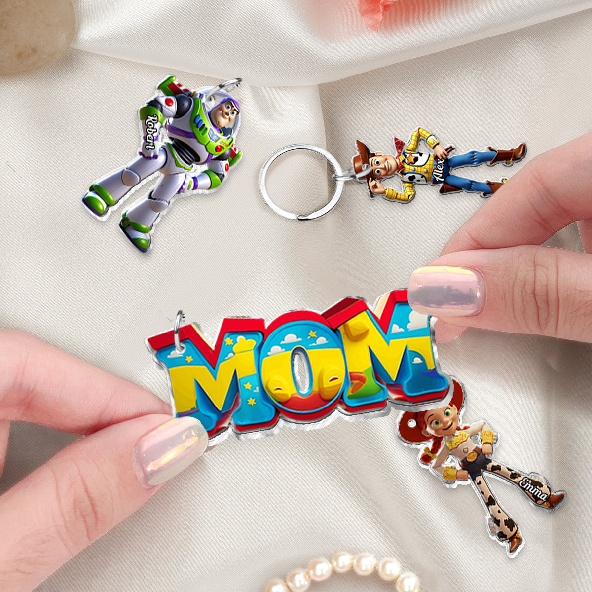 Mama Story - Personalized Movie For Kids Keychain with Charms