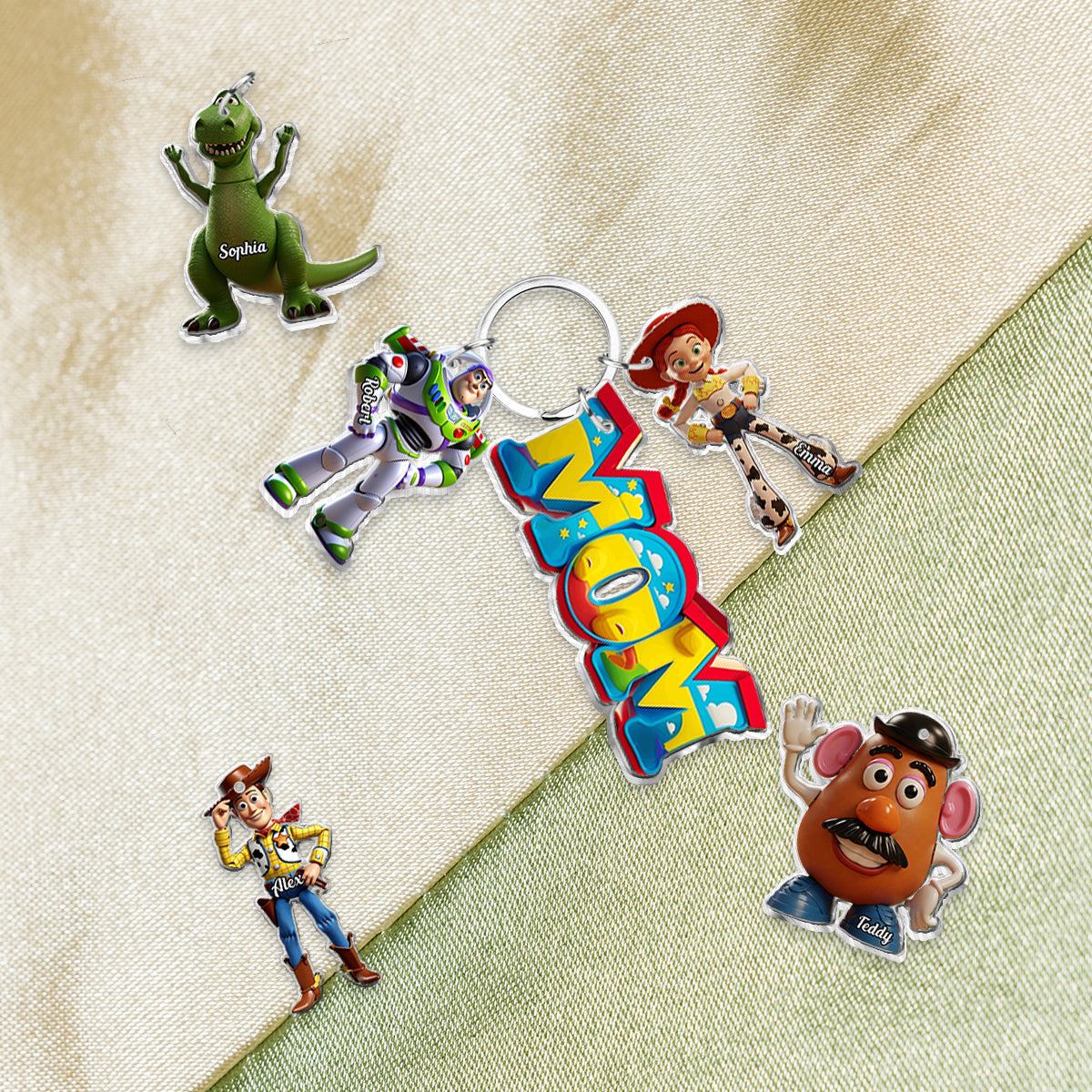 Mama Story - Personalized Movie For Kids Keychain with Charms