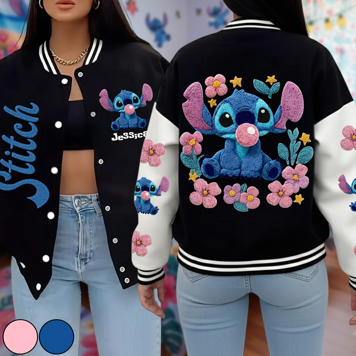 Blue Ohana - Personalized Ohana Varsity Jacket