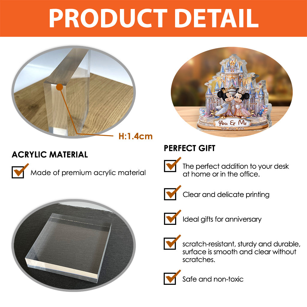 Magic Couple - Personalized Mouse Custom Shaped Acrylic Plaque