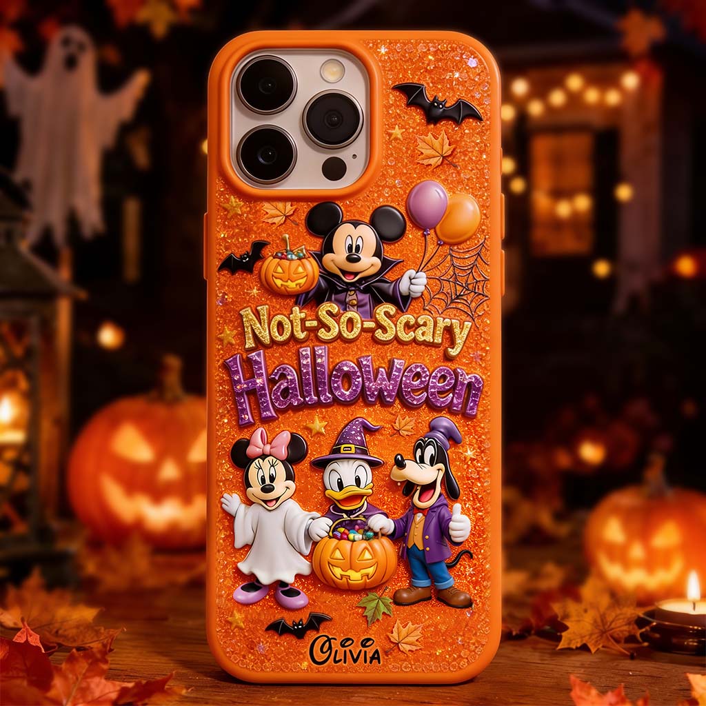 Not-so-scary Halloween - Personalized Mouse Full Print Phone Case