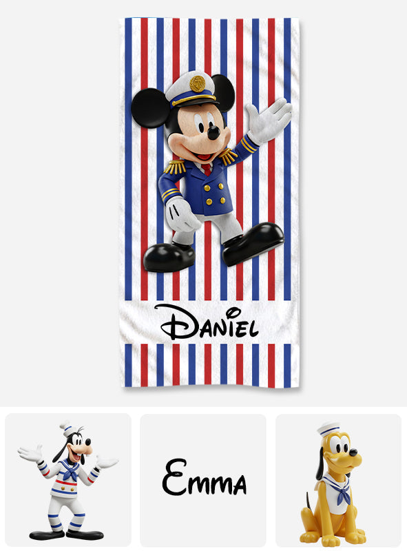 Magical Cruise Trip - Personalized Mouse Quick-dry Beach Towel/ Bath Towel