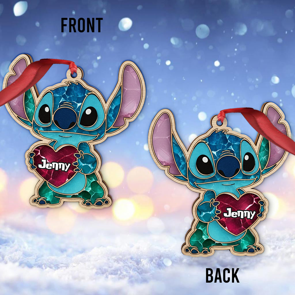 Love Blue Monster - Personalized Ohana Ornament