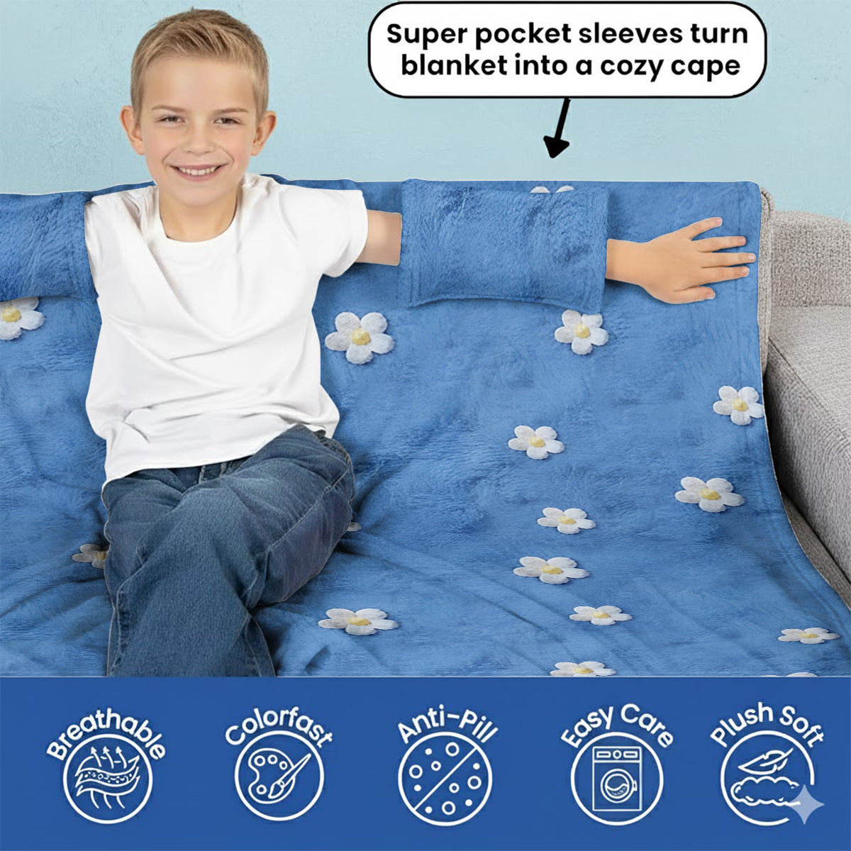 Fluffy Monster Effect - Personalized Ohana Wearable Blanket