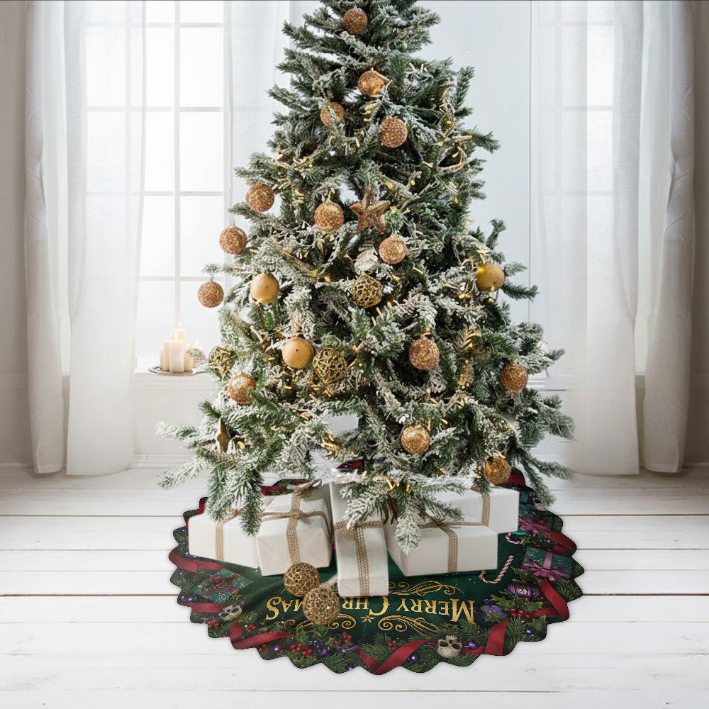 Dark Christmas - Personalized Nightmare Shaped Tree Skirt