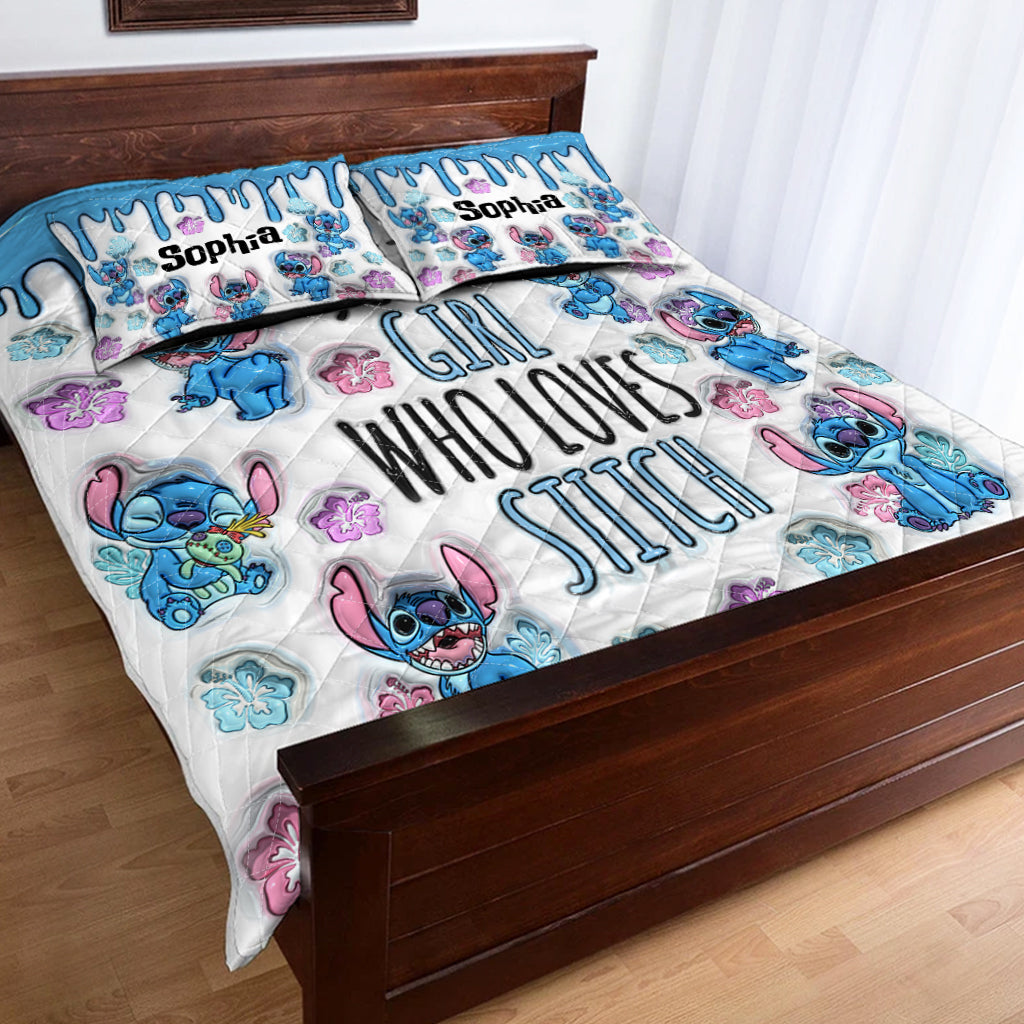 Just A Girl Who Loves Stitch - Personalized Ohana Quilt Set