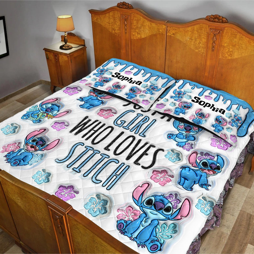 Just A Girl Who Loves Stitch - Personalized Ohana Quilt Set