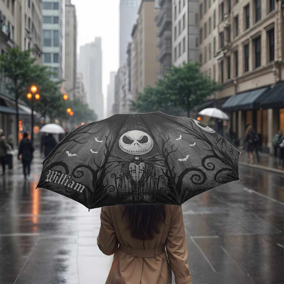 Gothic Skeleton - Personalized Nightmare Umbrella