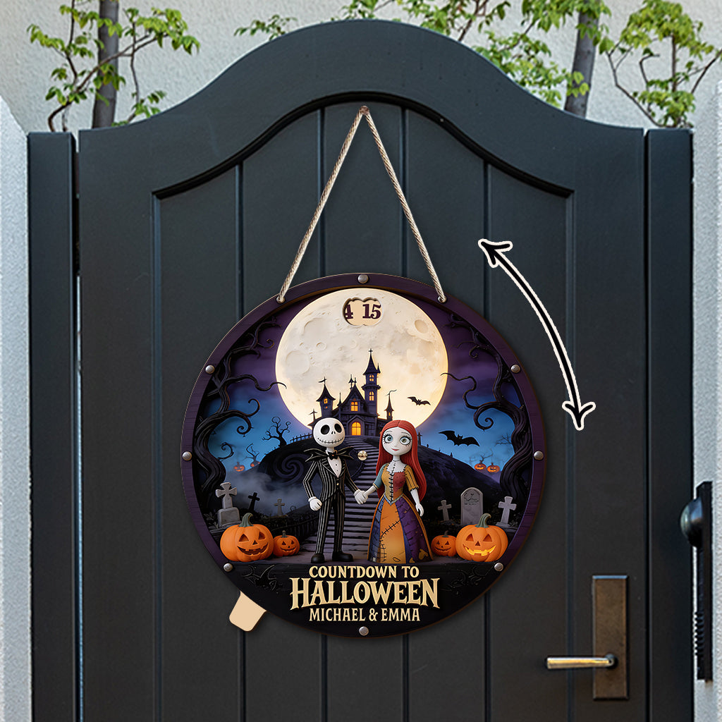 Countdown To Halloween - Personalized Nightmare Spinner Sign Custom Shape