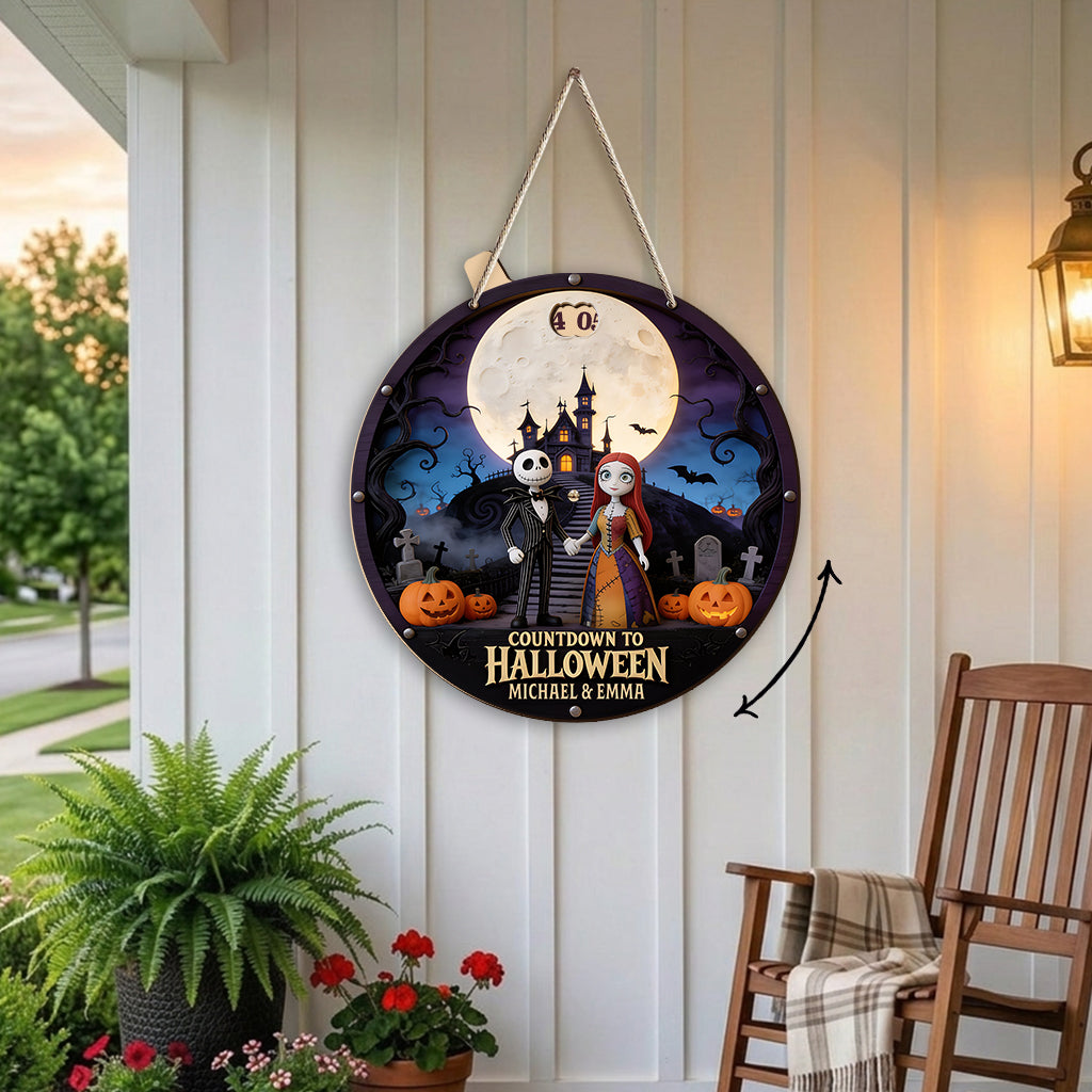 Countdown To Halloween - Personalized Nightmare Spinner Sign Custom Shape