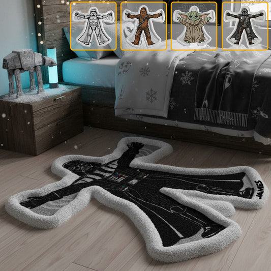 Funny Snow Angels - Personalized The Force Non-Slip Tufted Rug