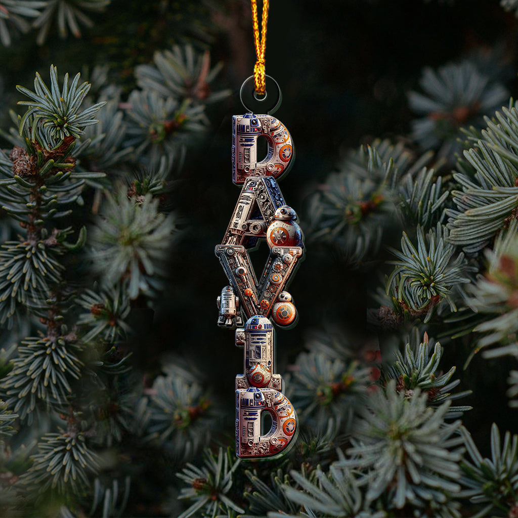 Alphabet Letters - Personalized The Force Transparent Ornament