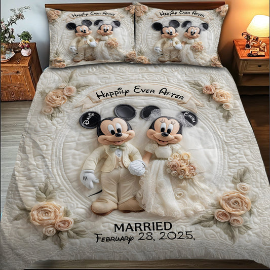 Happily Ever After - Personalized Mouse Quilt Set