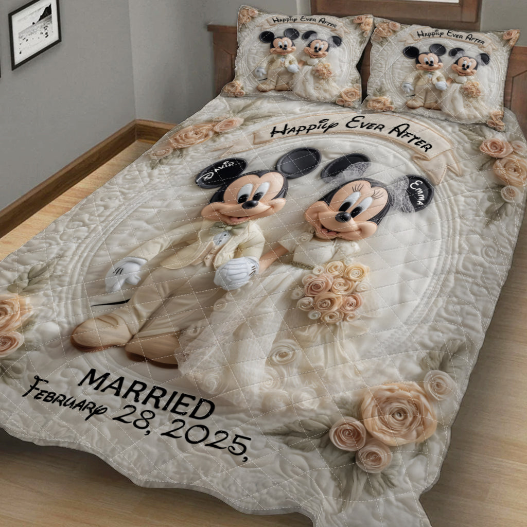 Happily Ever After - Personalized Mouse Quilt Set