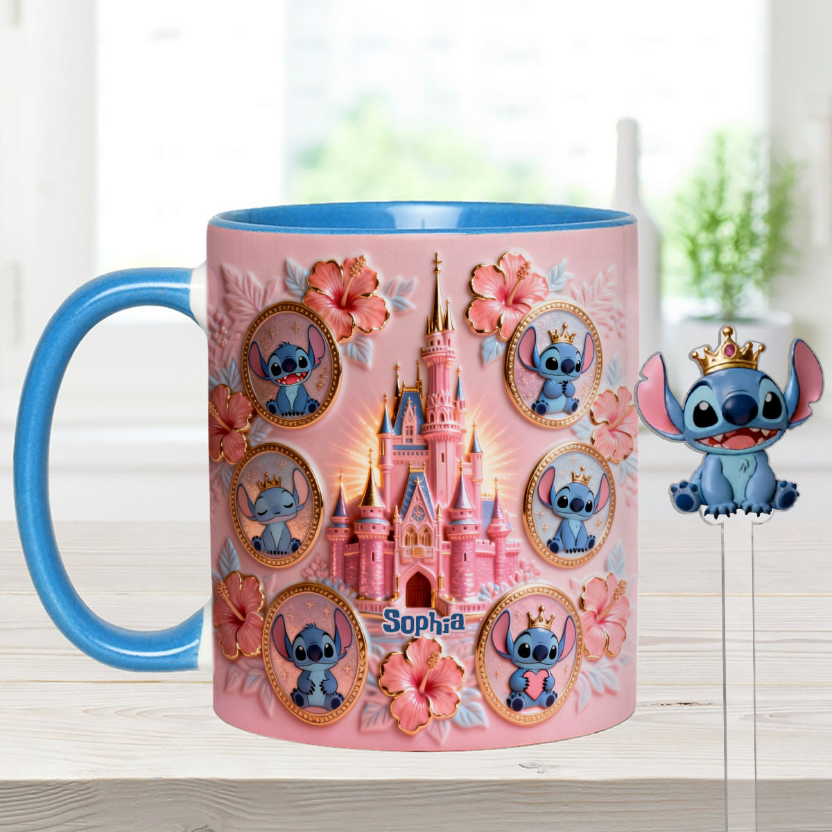 Ohana Means Family - Personalized Ohana Set Accent Mug with Acrylic Stirrers