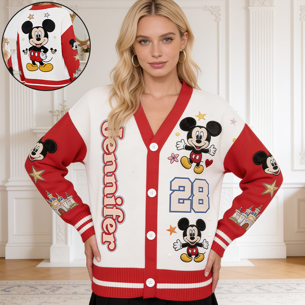 Magical Mouse - Personalized Mouse Cardigan Sweater