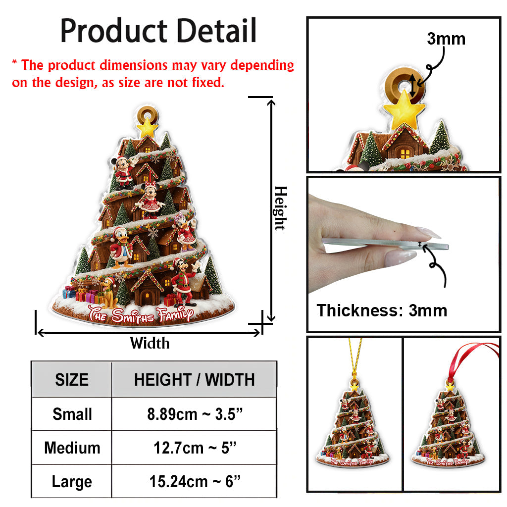 Cartoon Family - Personalized Mouse Ornament