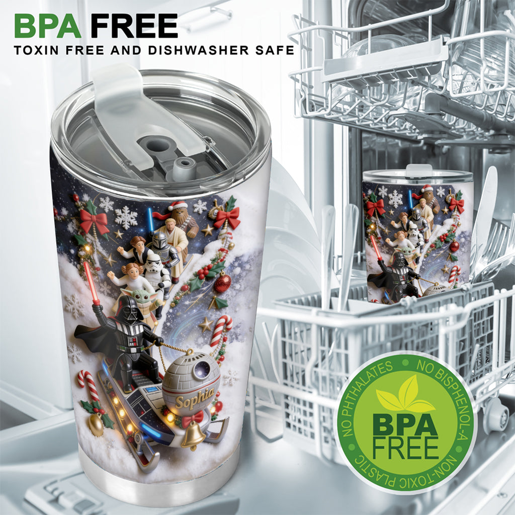 Merry Christmas - Personalized The Force Tumbler