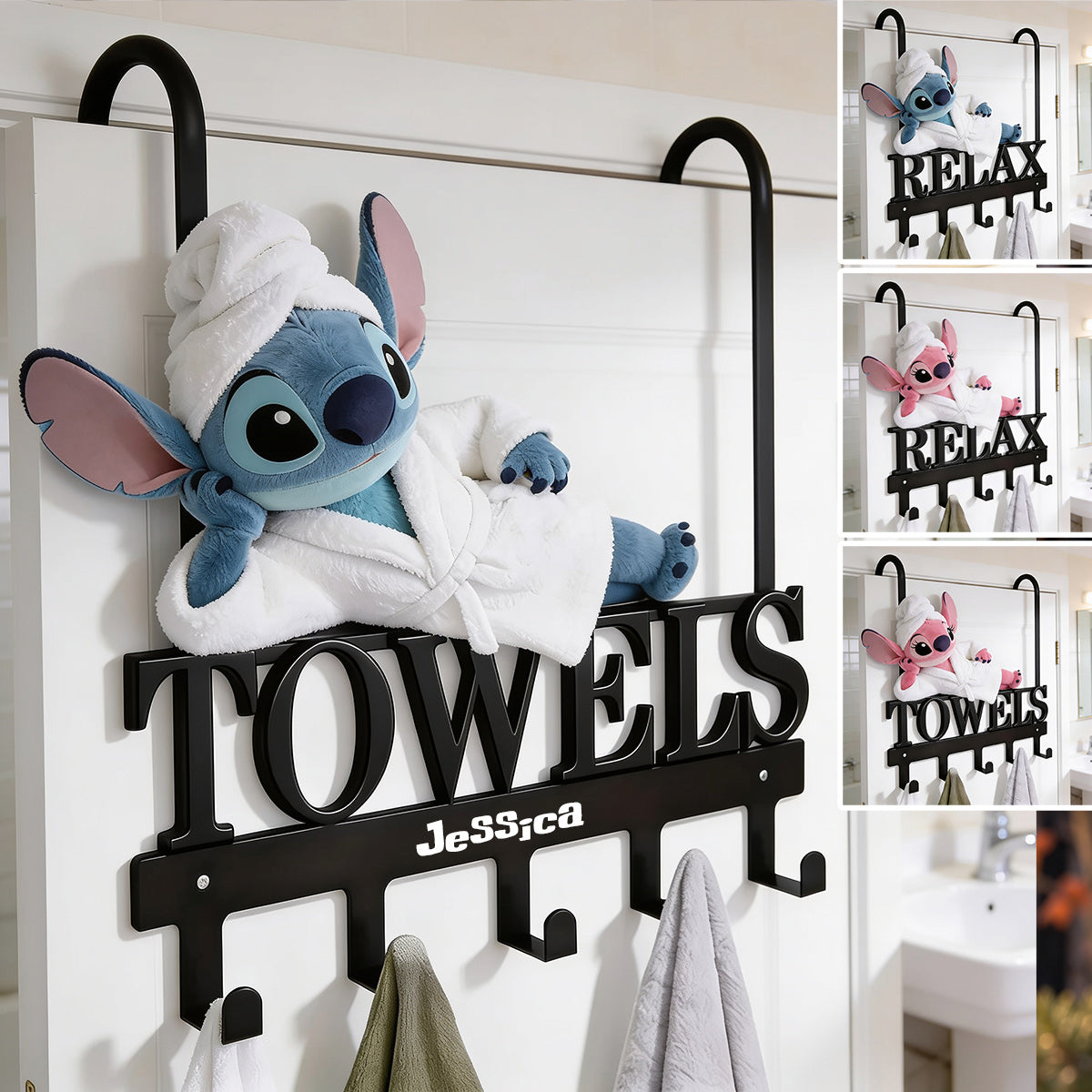 Relax - Personalized Ohana Metal Door Hooks