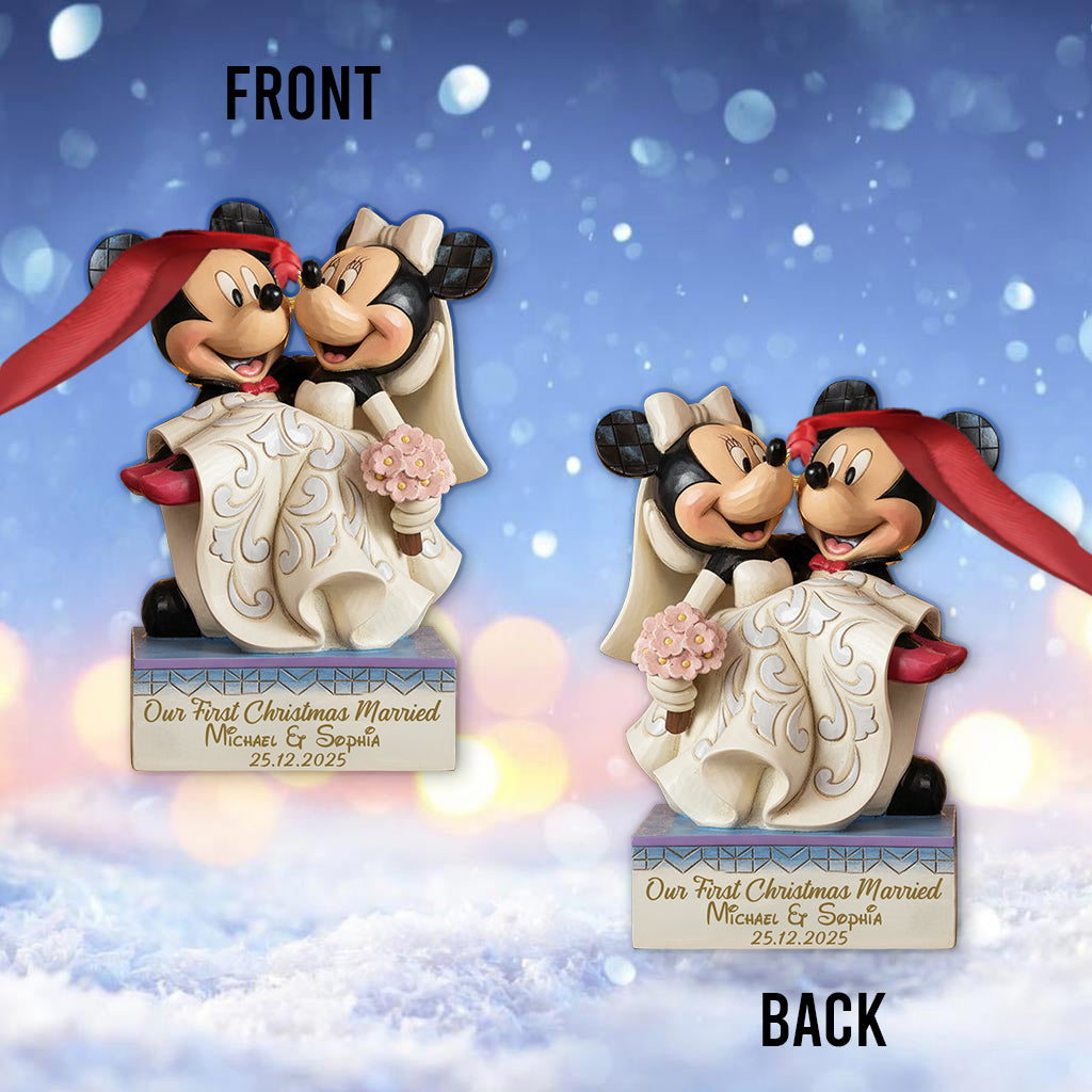 Our First Christmas As Mr And Mrs - Personalized Mouse Ornament