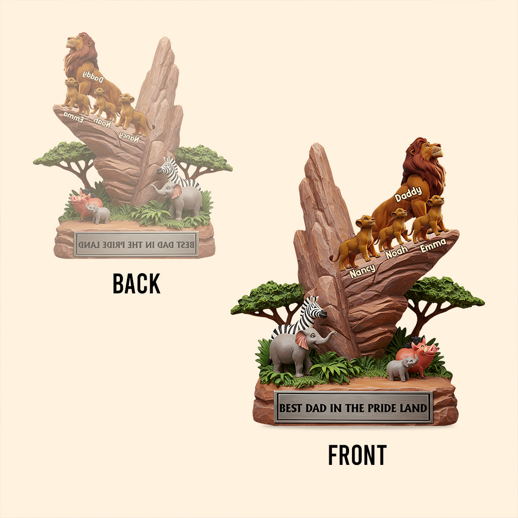 Best Dad In The Pride Land - Personalized Father Custom Shaped Acrylic Plaque