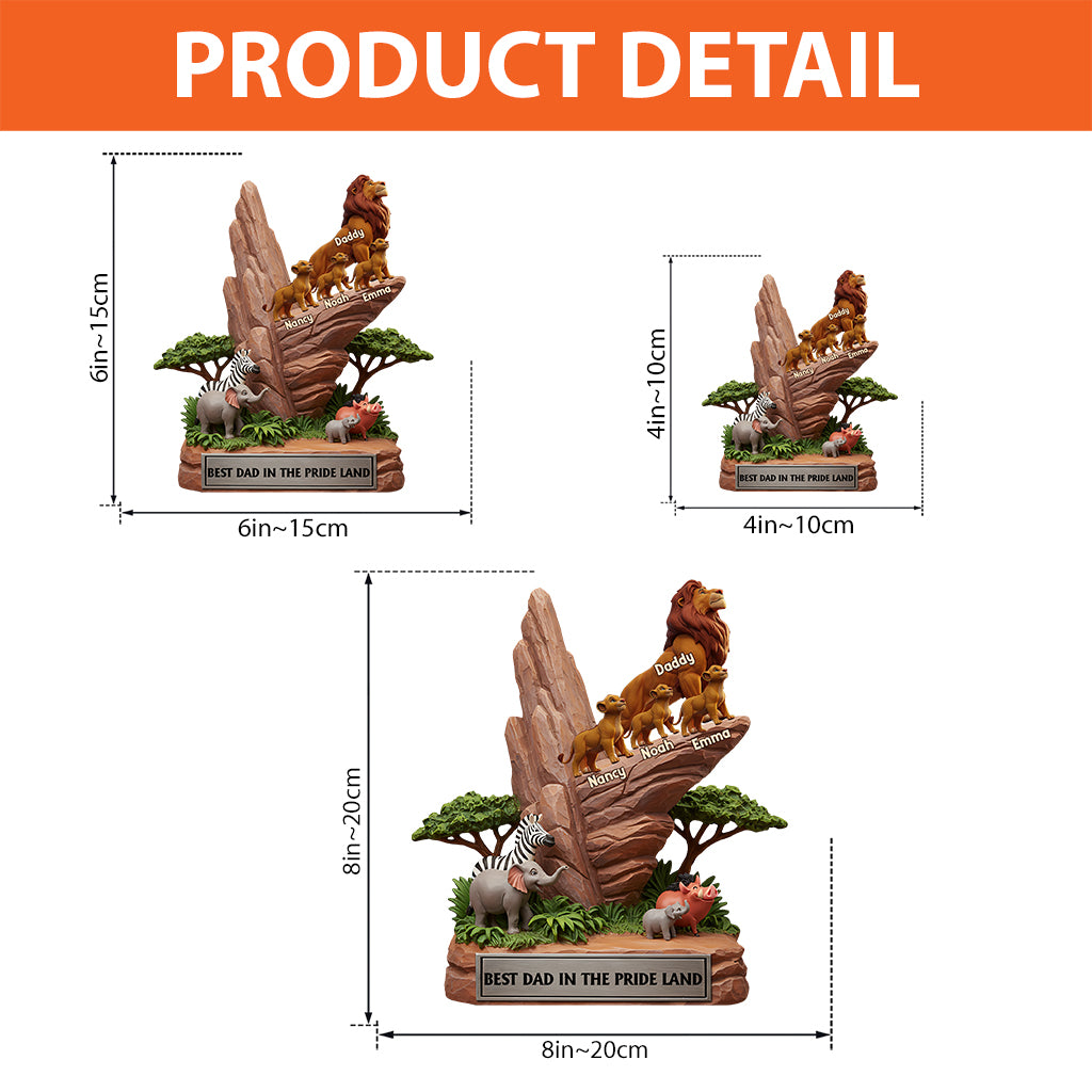 Best Dad In The Pride Land - Personalized Father Custom Shaped Acrylic Plaque