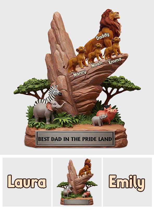 Best Dad In The Pride Land - Personalized Father Custom Shaped Acrylic Plaque