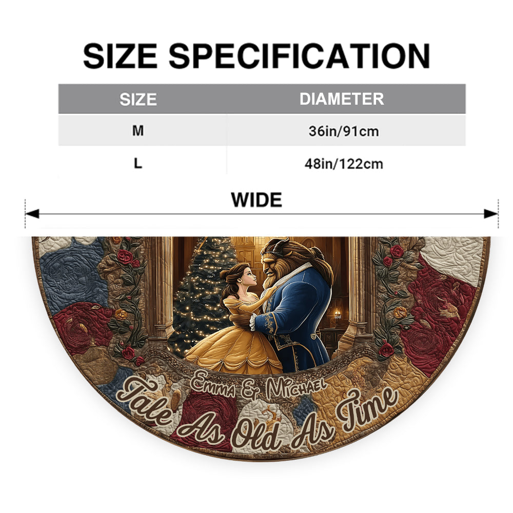 You & Me - Personalized Couple Shaped Tree Skirt