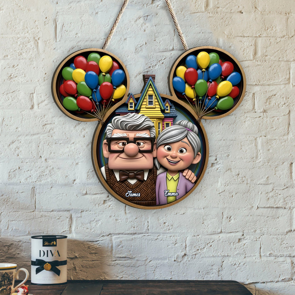 You Are My Greatest Adventure - Personalized Couple Custom Shaped Wood Sign