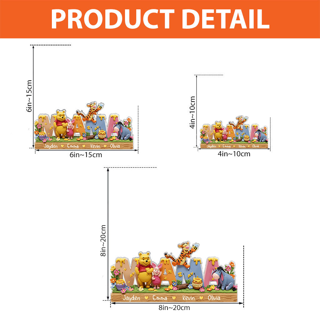 Mama Bear - Personalized Mouse Custom Shaped Acrylic Plaque