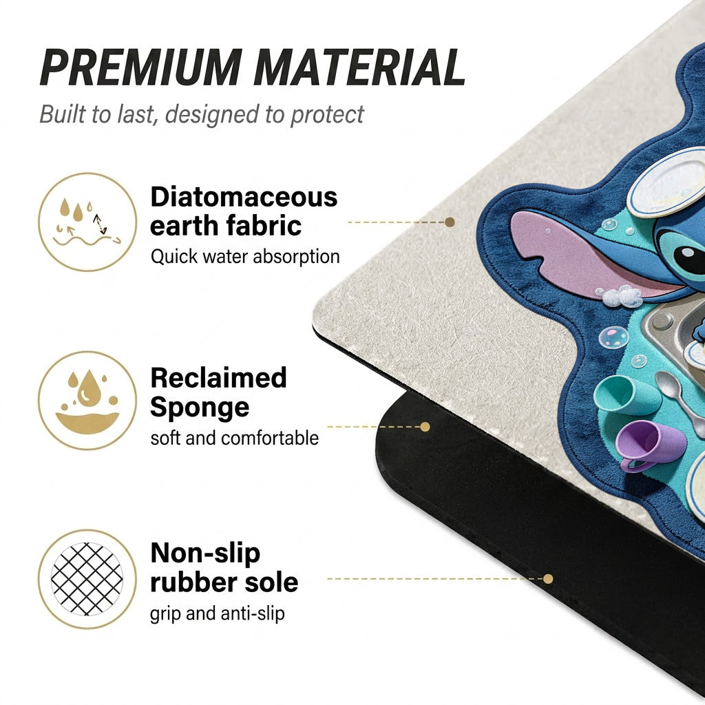 Dishes Ohana Problem - Personalized Ohana Drying Mat