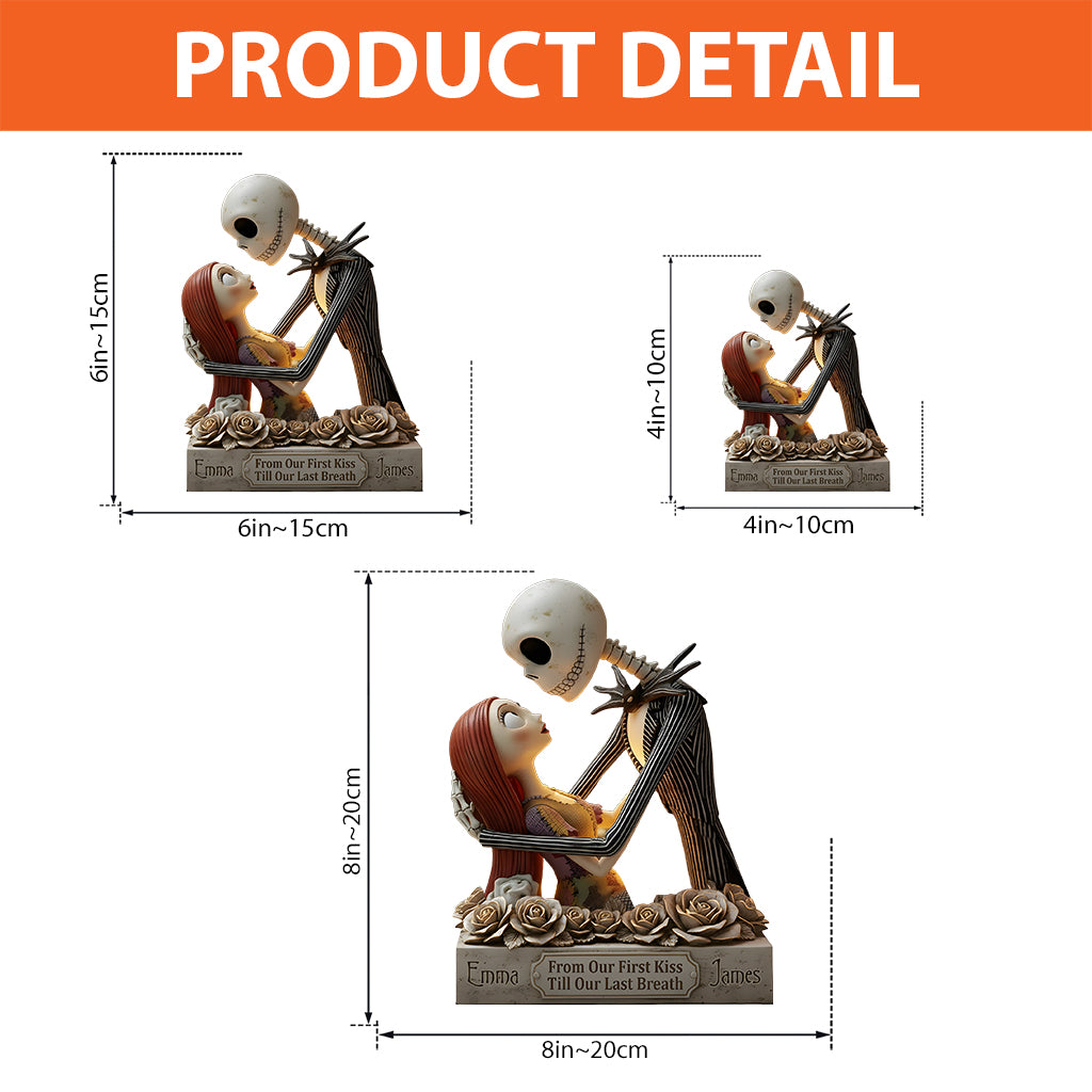 From Our First Kiss Till Our Last Breath - Personalized Nightmare Custom Shaped Acrylic Plaque