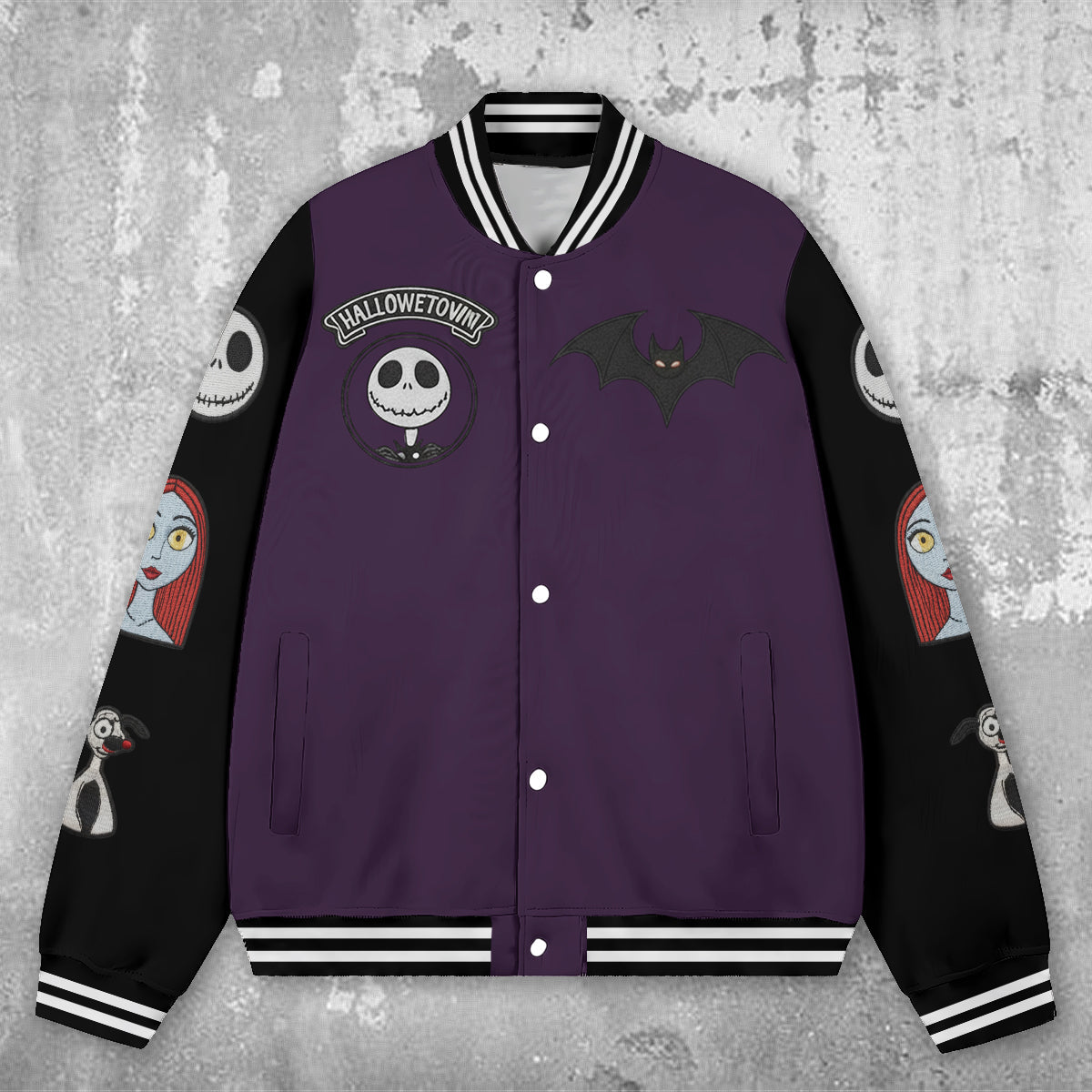 Nightmare Initial Customized - Personalized Nightmare Varsity Jacket
