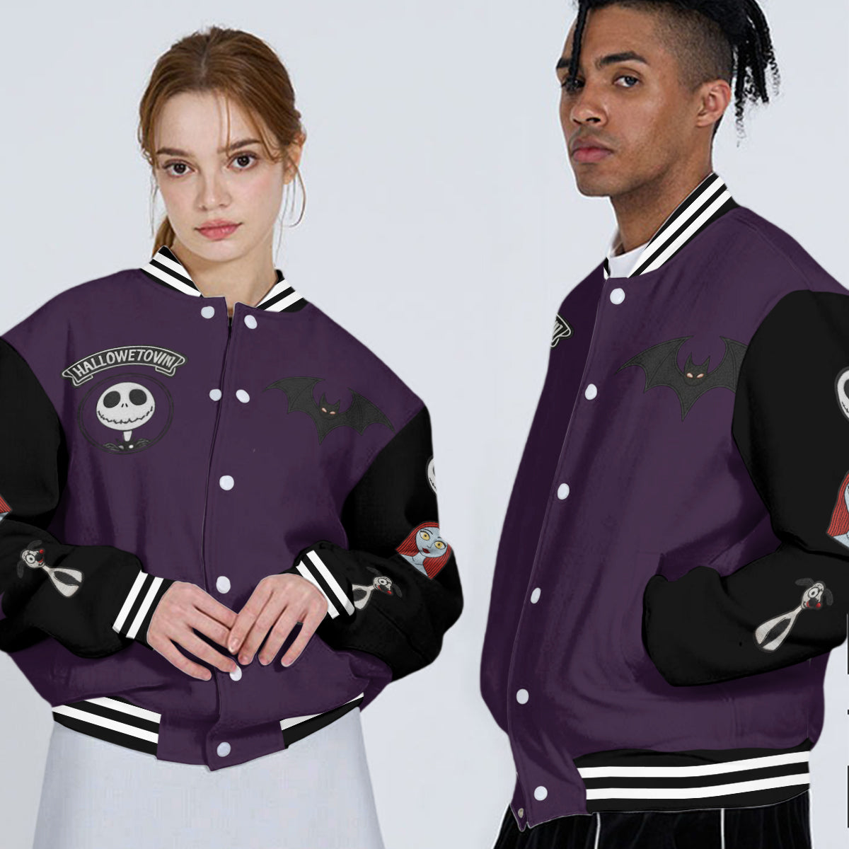 Nightmare Initial Customized - Personalized Nightmare Varsity Jacket