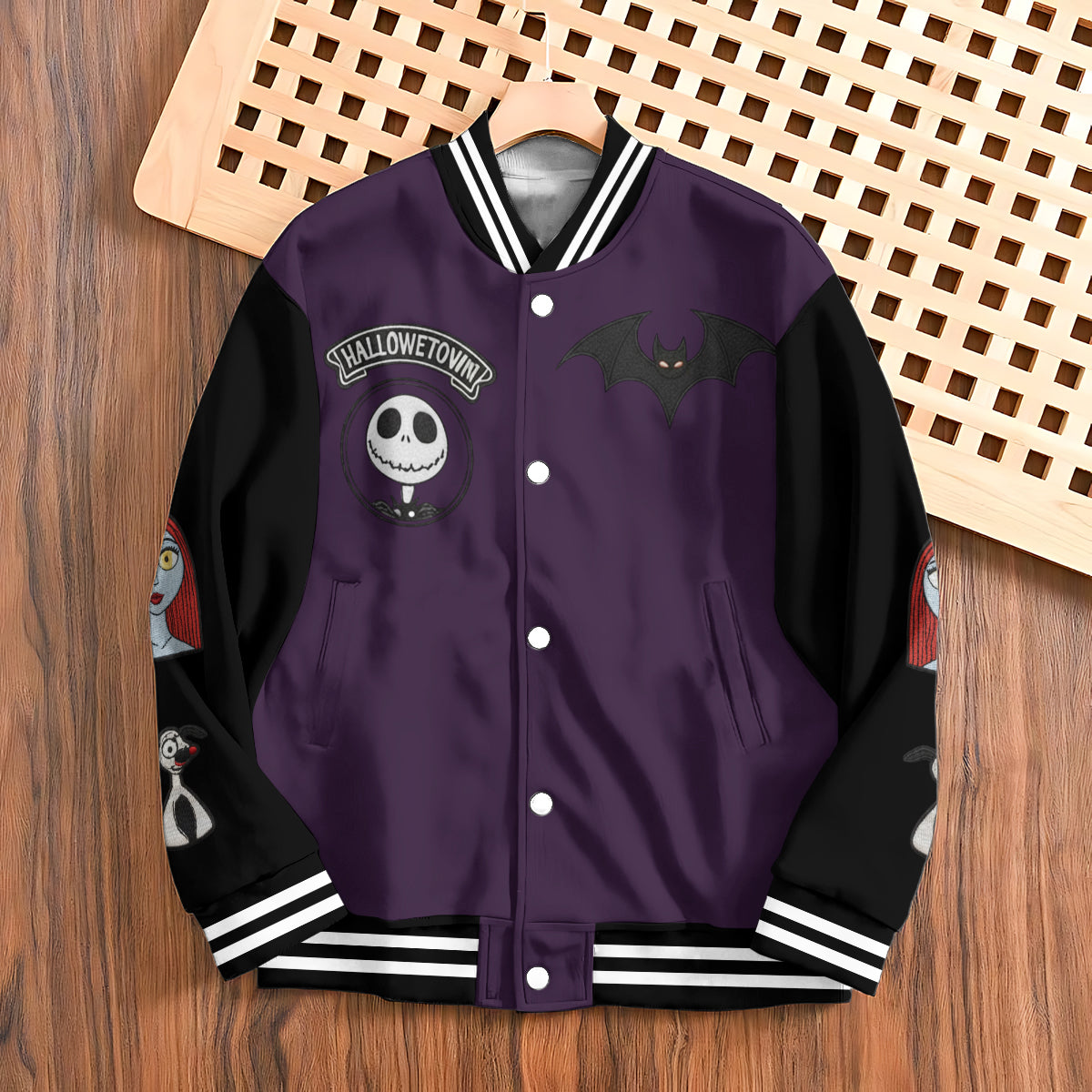 Nightmare Initial Customized - Personalized Nightmare Varsity Jacket