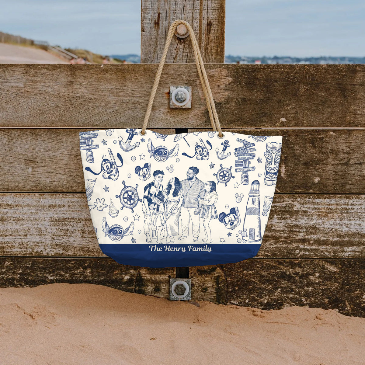 Family Trip - Personalized Dream Cruise Beach Bag