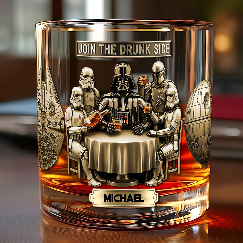 Join The Drunk Side - Personalized The Force Whiskey Glass