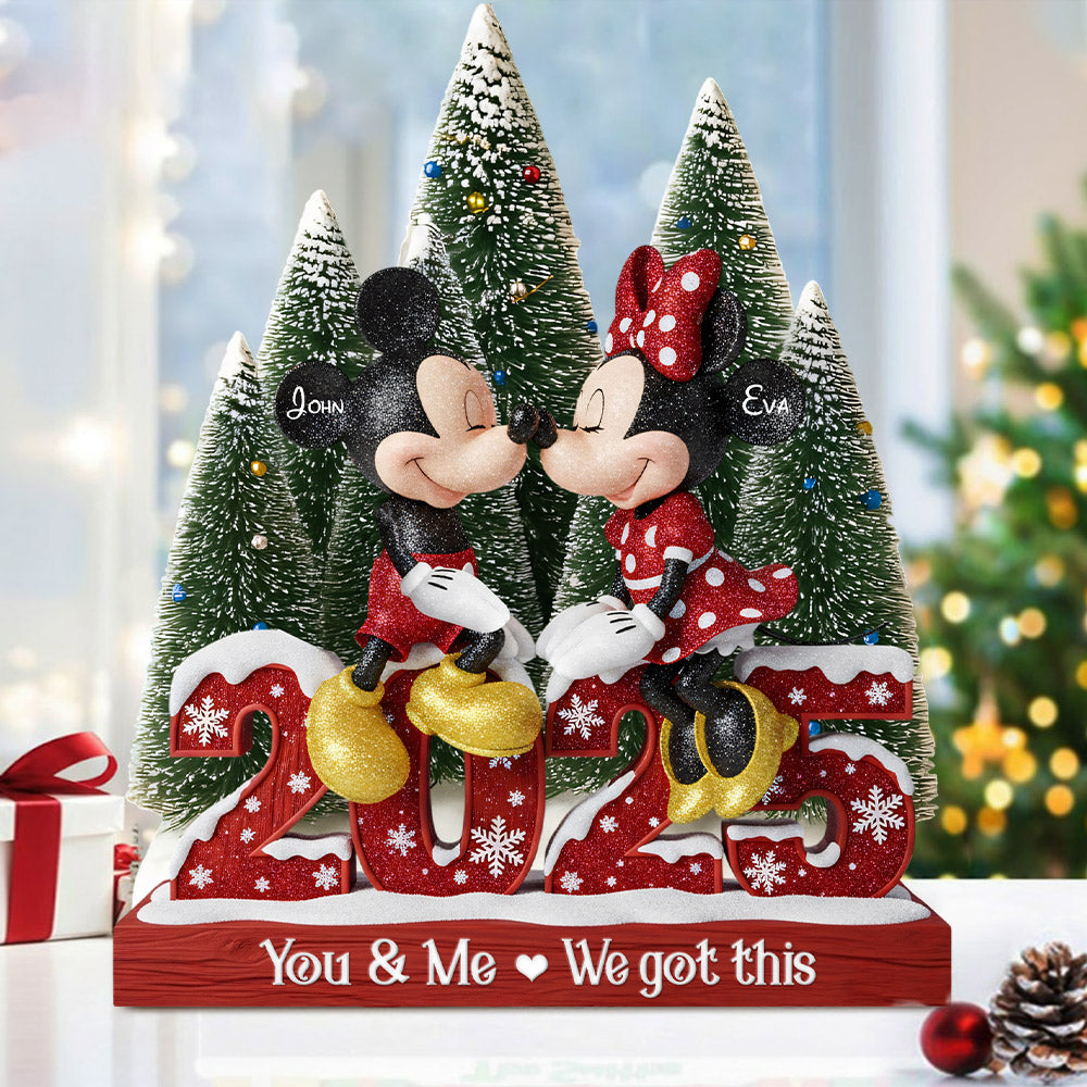 Merry Christmas - Personalized Mouse Custom Shaped Acrylic Plaque