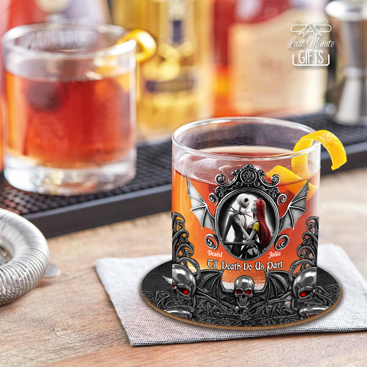 Til Death Do Us Part - Personalized Nightmare Whiskey Glass