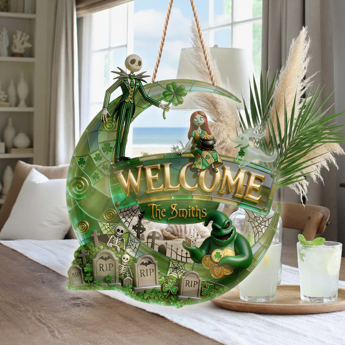 Gothic St. Patrick Inspired - Personalized Nightmare LED Light Acrylic Sign