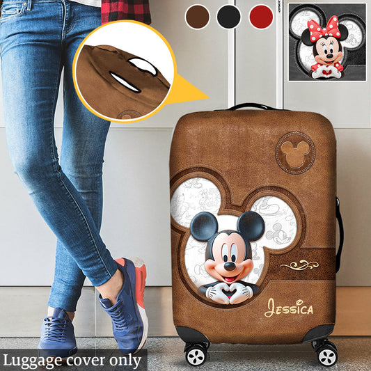 Adventure Awaits - Personalized Mouse Luggage Cover