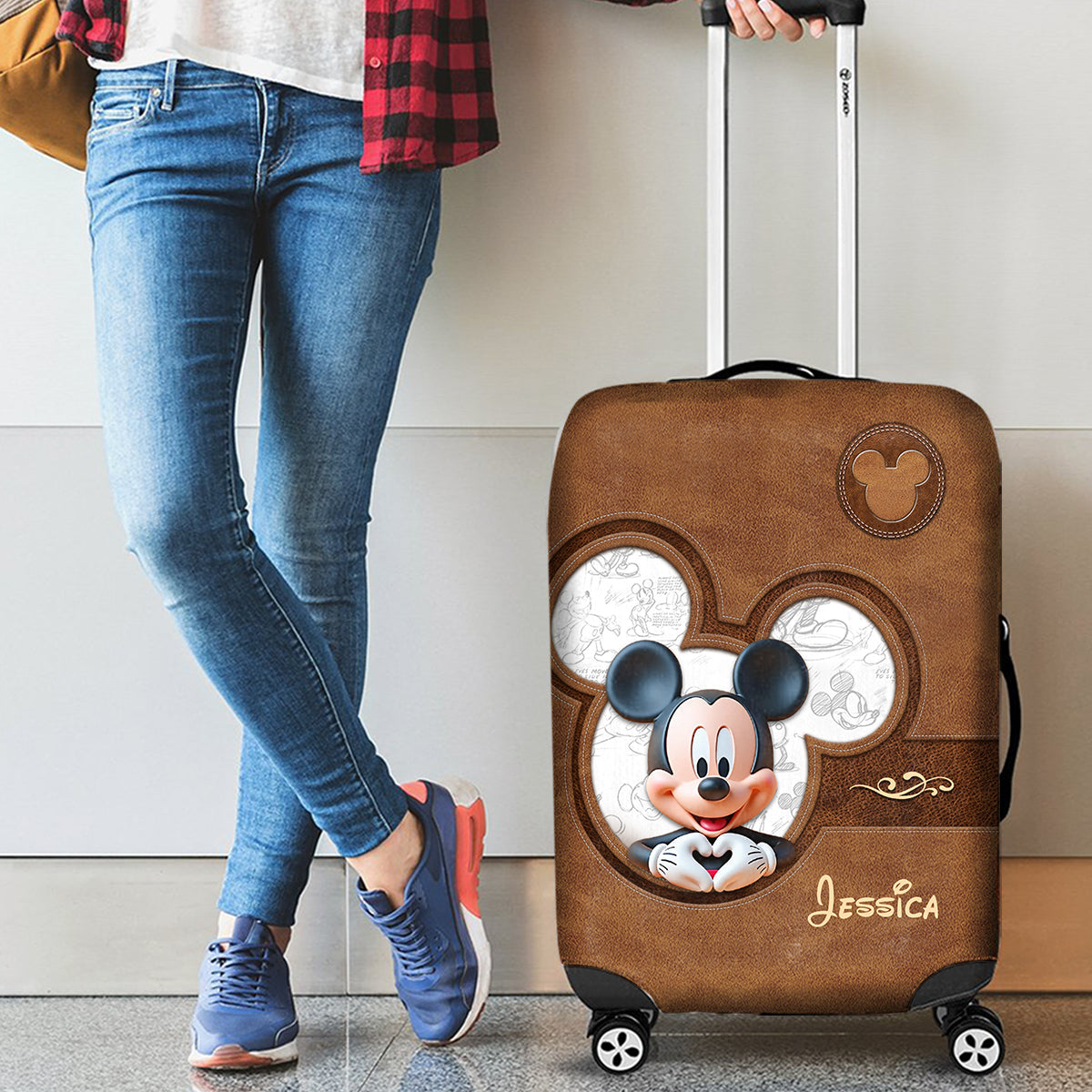 Adventure Awaits - Personalized Mouse Luggage Cover