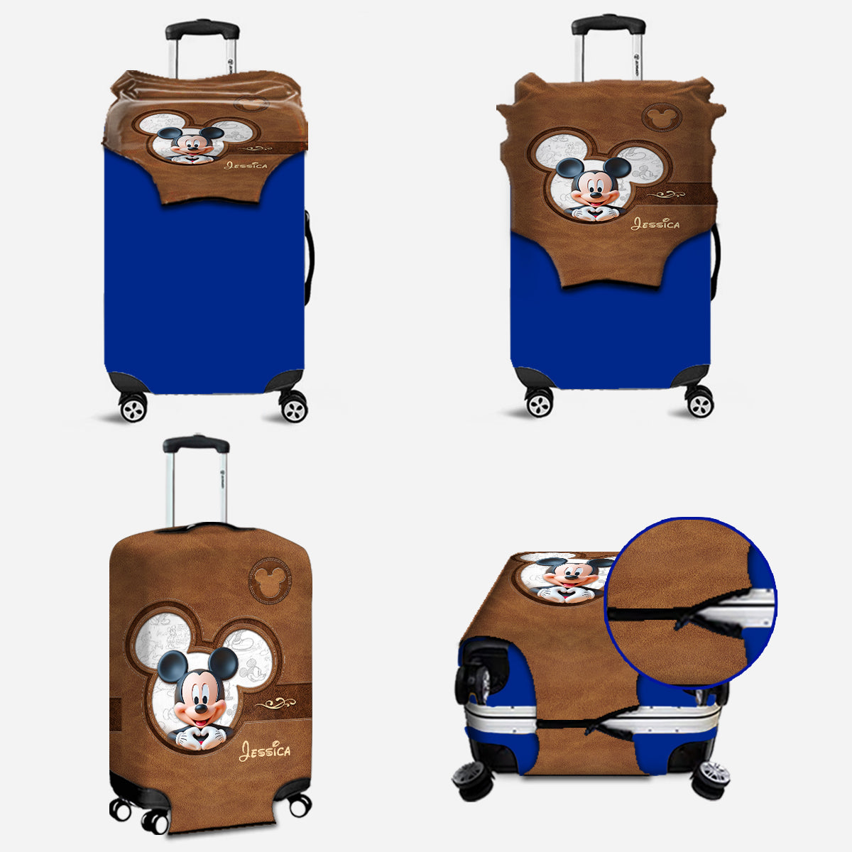 Adventure Awaits - Personalized Mouse Luggage Cover