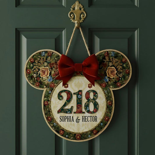 Mickey Mouse Welcome Sign - Personalized Mouse Custom Shaped Wood Sign