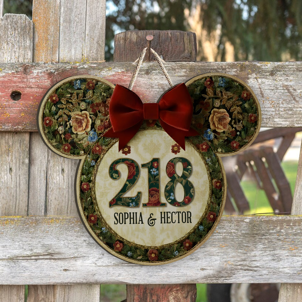 Mickey Mouse Welcome Sign - Personalized Mouse Custom Shaped Wood Sign