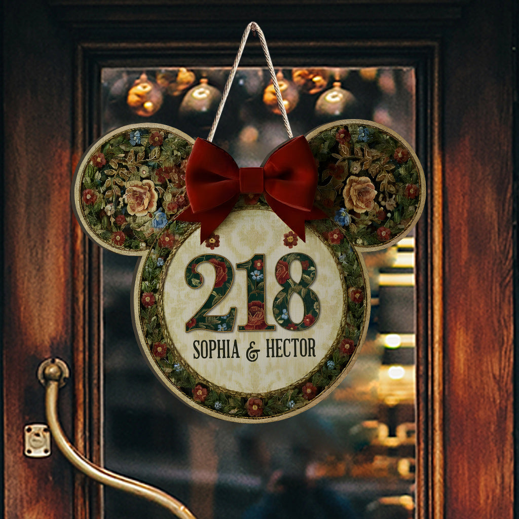 Mickey Mouse Welcome Sign - Personalized Mouse Custom Shaped Wood Sign